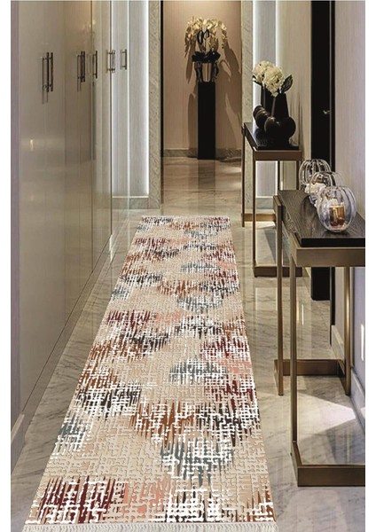 Dijital Baskılı Kaymaz Taban Yıkanabilir Modern Salon Halısı Koridor Halısı Yolluk VHU-HY-1372