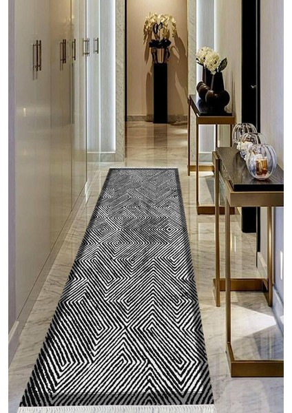 Dijital Baskılı Kaymaz Taban Yıkanabilir Modern Salon Halısı Koridor Halısı Yolluk VHU-HT-156