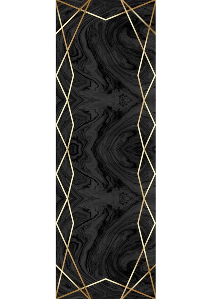 Dijital Baskılı Kaymaz Taban Yıkanabilir Modern Salon Halısı Koridor Halısı Yolluk VHU-HT-1098