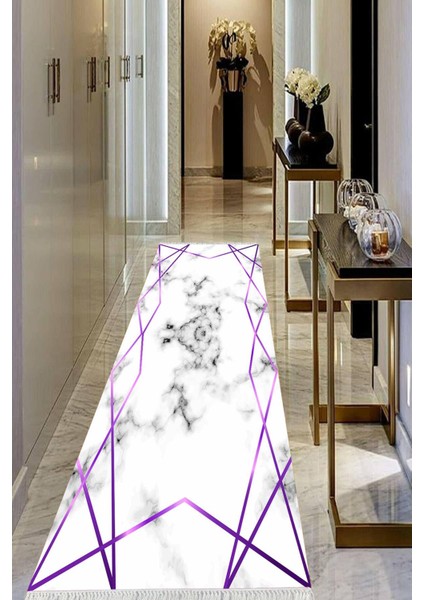 Dijital Baskılı Kaymaz Taban Yıkanabilir Modern Salon Halısı Koridor Halısı Yolluk VHU-HT-328