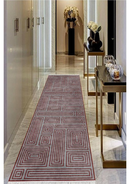 Dijital Baskılı Kaymaz Taban Yıkanabilir Modern Salon Halısı Koridor Halısı Yolluk VHU-SD-1041