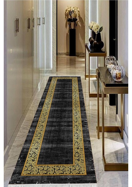 Dijital Baskılı Kaymaz Taban Yıkanabilir Modern Salon Halısı Koridor Halısı Yolluk VHU-SD-1075