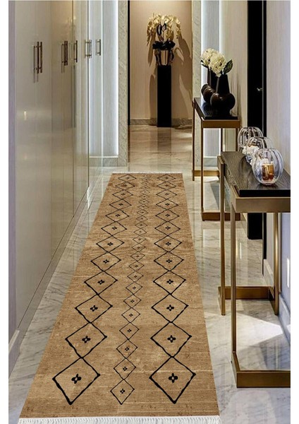 Dijital Baskılı Kaymaz Taban Yıkanabilir Modern Salon Halısı Koridor Halısı Yolluk VHU-SD-275