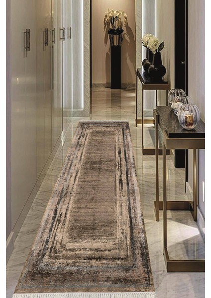 Dijital Baskılı Kaymaz Taban Yıkanabilir Modern Salon Halısı Koridor Halısı Yolluk VHU-HT-971