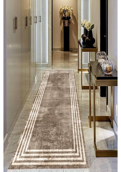 Dijital Baskılı Kaymaz Taban Yıkanabilir Modern Salon Halısı Koridor Halısı Yolluk VHU-HT-487