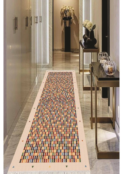 Dijital Baskılı Kaymaz Taban Yıkanabilir Modern Salon Halısı Koridor Halısı Yolluk VHU-HK-102