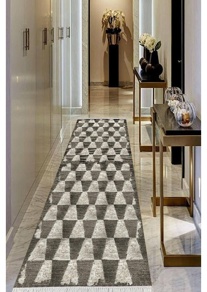 Dijital Baskılı Kaymaz Taban Yıkanabilir Modern Salon Halısı Koridor Halısı Yolluk VHU-HT-117