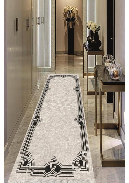 Dijital Baskılı Kaymaz Taban Yıkanabilir Modern Salon Halısı Koridor Halısı Yolluk VHU-HT-236