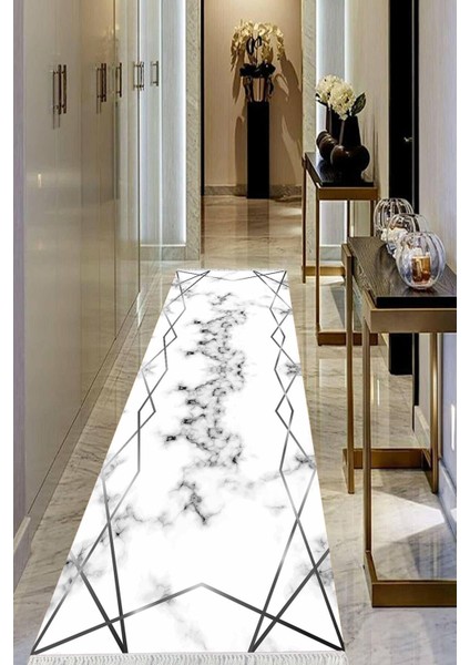 Dijital Baskılı Kaymaz Taban Yıkanabilir Modern Salon Halısı Koridor Halısı Yolluk VHU-HT-327