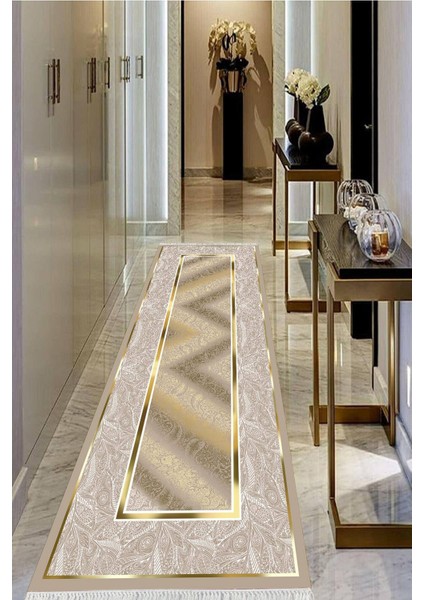 Dijital Baskılı Kaymaz Taban Yıkanabilir Modern Salon Halısı Koridor Halısı Yolluk VHU-SD-378