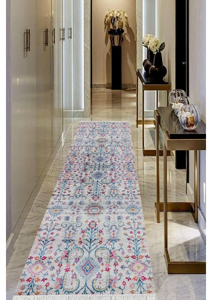 Dijital Baskılı Kaymaz Taban Yıkanabilir Modern Salon Halısı Koridor Halısı Yolluk VHU-HT-755