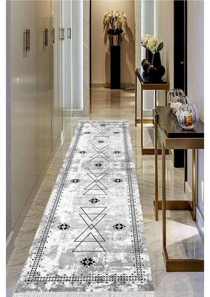 Dijital Baskılı Kaymaz Taban Yıkanabilir Modern Salon Halısı Koridor Halısı Yolluk VHU-SD-1030