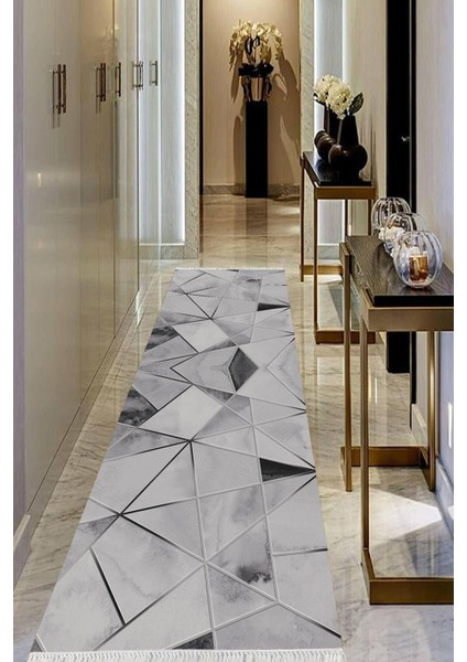 Dijital Baskılı Kaymaz Taban Yıkanabilir Modern Salon Halısı Koridor Halısı Yolluk VHU-HY-1191