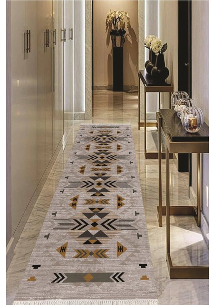 Dijital Baskılı Kaymaz Taban Yıkanabilir Modern Salon Halısı Koridor Halısı Yolluk VHU-SD-1104