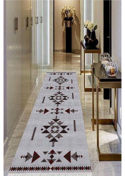 Dijital Baskılı Kaymaz Taban Yıkanabilir Modern Salon Halısı Koridor Halısı Yolluk VHU-SD-1058