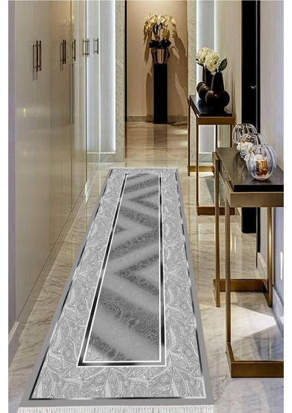 Dijital Baskılı Kaymaz Taban Yıkanabilir Modern Salon Halısı Koridor Halısı Yolluk VHU-SD-1024