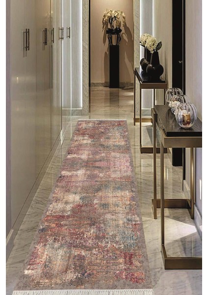 Dijital Baskılı Kaymaz Taban Yıkanabilir Modern Salon Halısı Koridor Halısı Yolluk VHU-HT-134