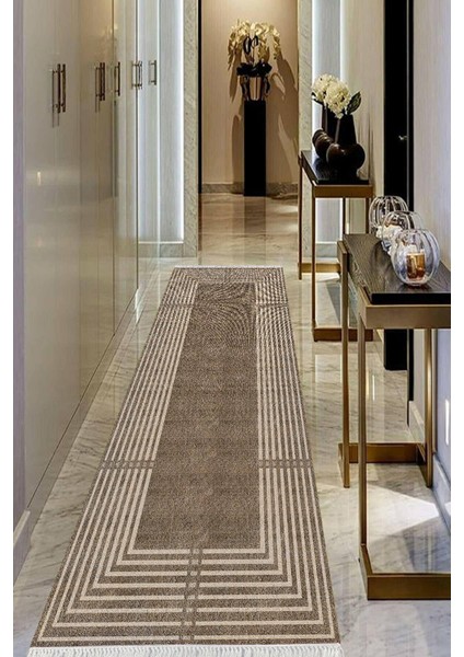 Dijital Baskılı Kaymaz Taban Yıkanabilir Modern Salon Halısı Koridor Halısı Yolluk VHU-HY-1241