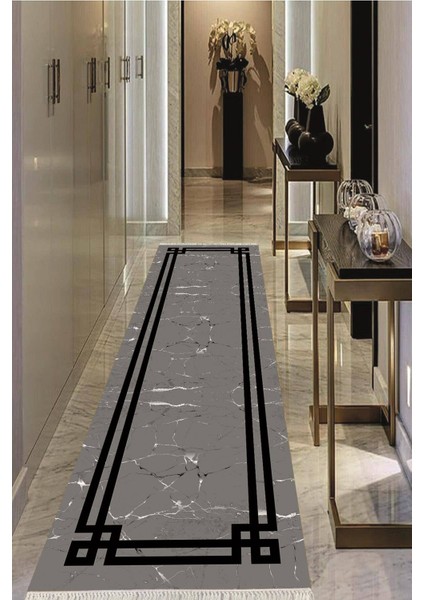 Dijital Baskılı Kaymaz Taban Yıkanabilir Modern Salon Halısı Koridor Halısı Yolluk VHU-SD-494