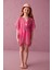Kız Çocuk Pembe Püskül Detaylı Basic Kaftan 2