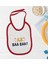 Kids Az Baa Bak Tasarımlı Kırmızı Bebek Mama Önlüğü-1 1