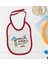 Kids Ilk Babalar Günü Tasarımlı Kırmızı Bebek Mama Önlüğü-4 1