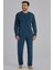 960 Erkek Indigo Uzun Kollu Pijama Takımı 1