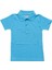 Turkuaz Kısa Kol Düz Yakalı 6-16 Yaş Çocuk Okul Lakos Tişört T-Shirt - 80238-TURKUAZ 1