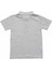 Gri Kısa Kol Düz Yakalı 6-16 Yaş Çocuk Okul Lakos Tişört T-Shirt - 80238-GRI 3