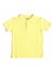 Sarı Kısa Kol Düz Yakalı 6-16 Yaş Çocuk Okul Lakos Tişört T-Shirt - 80238-SARI 1
