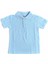 Mavi Kısa Kol Düz Yakalı 6-16 Yaş Çocuk Okul Lakos Tişört T-Shirt - 80238-MAVI 1