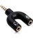 4456 Kulaklık Mikrofon Çoklayıcı 3.5mm Switch Splitter Adaptör 1