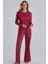 31532 Kadın Kırmızı Uzun Kollu Pijama Takım 1
