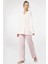 3366 Pembe Kadın Empirme Patlı Battal Uzun Kollu Pijama Takım 2