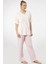 3369 Pembe Kadın Empirme Patlı Battal Kısa Kollu Pijama Takım 5