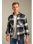 Mavi Erkek Slim Fit Düğmeli Yaka Çift Cepli Oduncu Ekose Gömlek 1