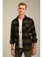 Haki Erkek Slim Fit Düğmeli Yaka Çift Cepli Oduncu Ekose Gömlek 3