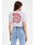 Gri Kadın Dil Ön Arka Baskılı Crop TSHIRT-XDLBYNTSTR03L 1