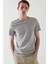 Cool Tarz Gri Basic Erkek Slim Fit %100 Pamuklu Kısa Kollu Bisiklet Yaka T-Shirt 1