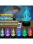 Meditasyon Yoga Catoon Şekli Gece Lambası 3D Optik Illusion Işıkları 7-Renk Akıllı Dokunmatik Düğme Kontrol Masa Lambası Dekor Odası Tatil Crea (Yurt Dışından) 2