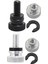 6mm Koltuk Cıvata Vidası 1/4 "yedek Sportster Siyahı 3