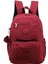 8860 Bordo Unisex Klinkır Aksesuarlı Kumaş Sırt Çantası 4