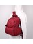 8860 Bordo Unisex Klinkır Aksesuarlı Kumaş Sırt Çantası 5