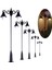 5x Tren Lampost Peri Bahçe Peyzajı 3V LED Işıklar Lamba Post Aksesuar 1:75 (Yurt Dışından) 5