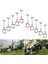 10X 1: 100 Mini Street Lights Streetlamp Dış Mekan Minyatür Bahçe Lambası Dekor Sıcak Beyaz (Yurt Dışından) 5