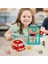 Çocuklar Gaz Istasyonu Işıklar ve Sesler ile Playset 3 4 5 6 Yaş Çocuklar Mavi (Yurt Dışından) 4