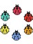 6ADET Işlemeli Ladybird Yamaları Ceketler Için Motif Aplike Sırt Çantası Giysileri (Yurt Dışından) 1