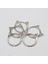 5 Adet Gümüş Kedi Şekli Daire Halkaları (Yurt Dışından) 2