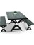 Doğal Ağaç Masif Kütük Masa ( Metal Ayak ) 90CM x 120CM + 2 Bank Bench 1