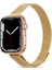 Apple Watch 2 3 4 5 6 7 8 38MM 40MM 41MM Slim Metal Hasır Kordon 1